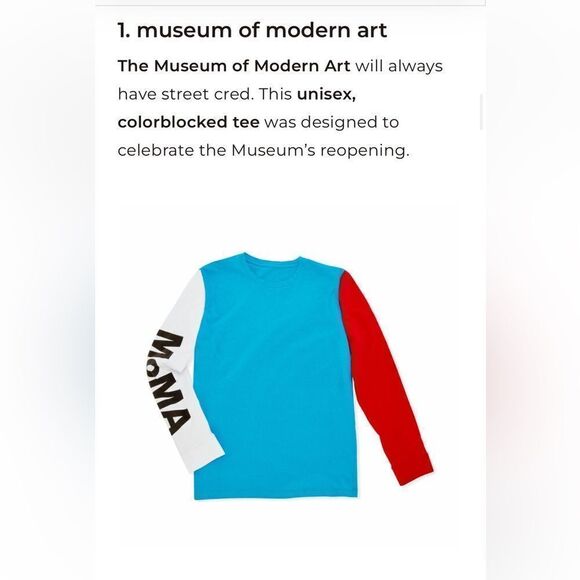 MOMA - SEUNGA AMY KIM color block T-shirt size small - Picture 6 of 6